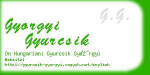 gyorgyi gyurcsik business card